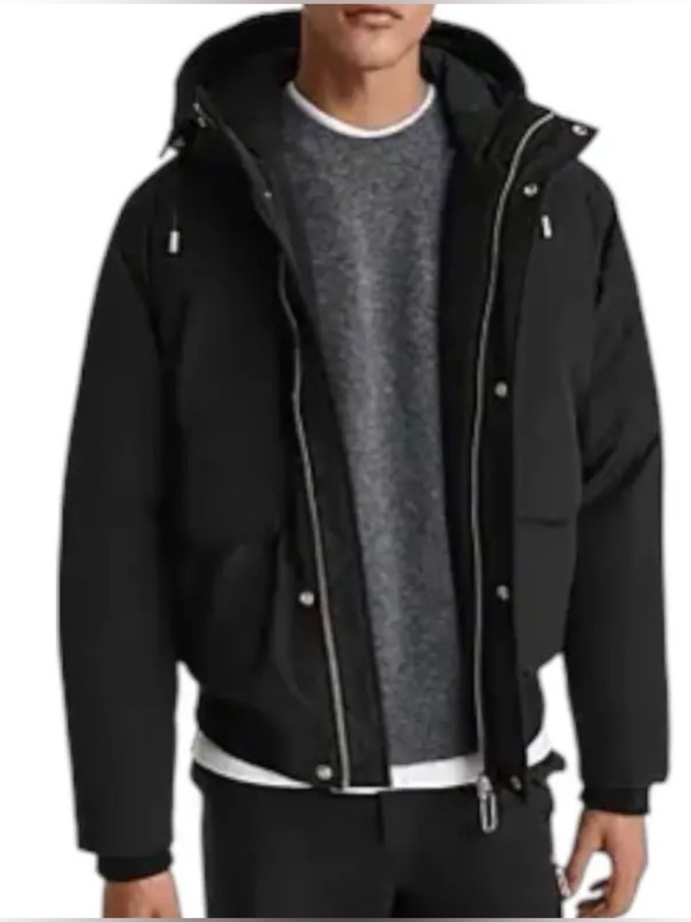 The Kooples Black Hooded Puffer Jacket NWOT size XL men’s / unisex